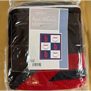 Duquesne University Knit Blanket 63" X 53" Jardine Red Blue Logos Pittsburgh PA